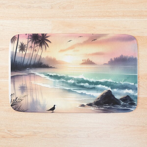 Item preview, Watercolor Stunning Beach Sunset  designed and sold by stylishdzign.
