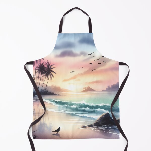 Item preview, Watercolor Stunning Beach Sunset designed and sold by stylishdzign.
