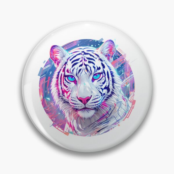Artikelvorschau, Cyber Tiger / Tiger / Cooles Tier / Cyber Animal / Zukünftige Tierkunst / Tierkrieger / Niedliche Tierkunst / Ästhetische Gaming-Aufkleber entworfen und verkauft von SMARTKIT DESIGNAGENCY.