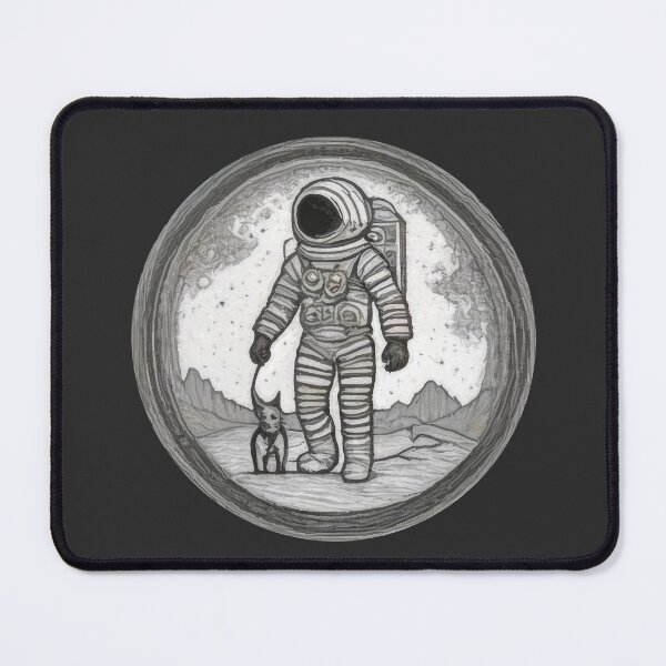 Item preview, Dog walker in space (#03) designed and sold by SolidEarthArt.