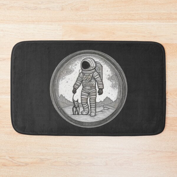Item preview, Dog walker in space (#03) designed and sold by SolidEarthArt.