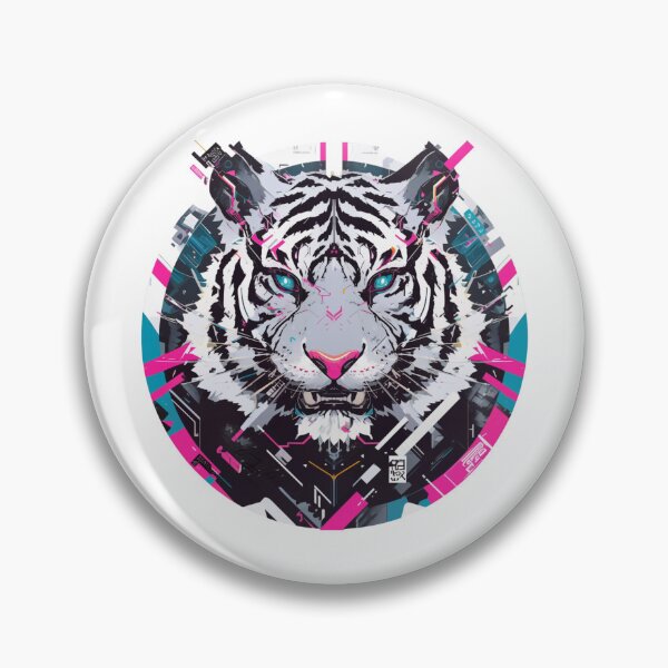 Artikelvorschau, Cyber Tiger / Tiger / Cooles Tier / Cyber Animal / Zukünftige Tierkunst / Tierkrieger / Niedliche Tierkunst / Ästhetische Gaming-Aufkleber entworfen und verkauft von SMARTKIT DESIGNAGENCY.
