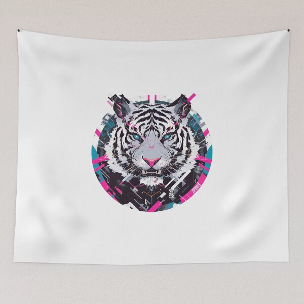 Item preview, Cyber Tiger // Tiger // Cool Animal // Cyber Animal // Future Animal Art // Animal Warrior // Animal Cute Art // Gaming Aesthetic stickers designed and sold by SMARTKIT  DESIGNAGENCY.