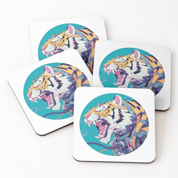 Item preview, Cyber Tiger // Tiger // Cool Animal // Cyber Animal // Future Animal Art // Animal Warrior // Animal Cute Art // Gaming Aesthetic stickers designed and sold by SMARTKIT  DESIGNAGENCY.