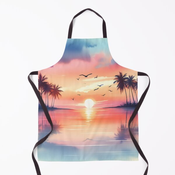 Item preview, Watercolor Stunning Beach Sunset designed and sold by stylishdzign.