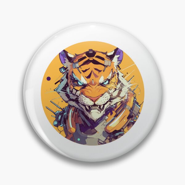 Artikelvorschau, Cyber Tiger / Tiger / Cooles Tier / Cyber Animal / Zukünftige Tierkunst / Tierkrieger / Niedliche Tierkunst / Ästhetische Gaming-Aufkleber entworfen und verkauft von SMARTKIT DESIGNAGENCY.