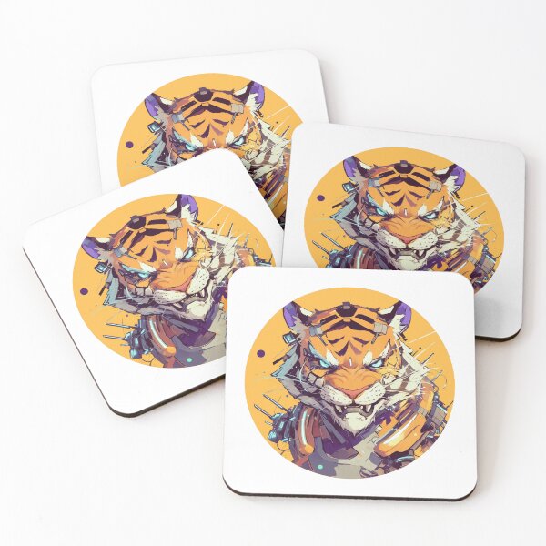Item preview, Cyber Tiger // Tiger // Cool Animal // Cyber Animal // Future Animal Art // Animal Warrior // Animal Cute Art // Gaming Aesthetic stickers designed and sold by SMARTKIT  DESIGNAGENCY.