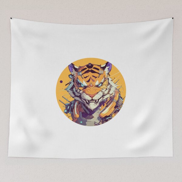 Item preview, Cyber Tiger // Tiger // Cool Animal // Cyber Animal // Future Animal Art // Animal Warrior // Animal Cute Art // Gaming Aesthetic stickers designed and sold by SMARTKIT  DESIGNAGENCY.