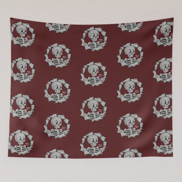 Item preview, Cute Skeleton Peek-A-Boo – Glad to Be Here designed and sold by Fatkid11.