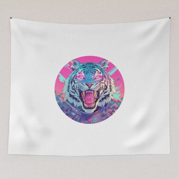 Item preview, Cyber Tiger // Tiger // Cool Animal // Cyber Animal // Future Animal Art // Animal Warrior // Animal Cute Art // Gaming Aesthetic stickers designed and sold by SMARTKIT  DESIGNAGENCY.