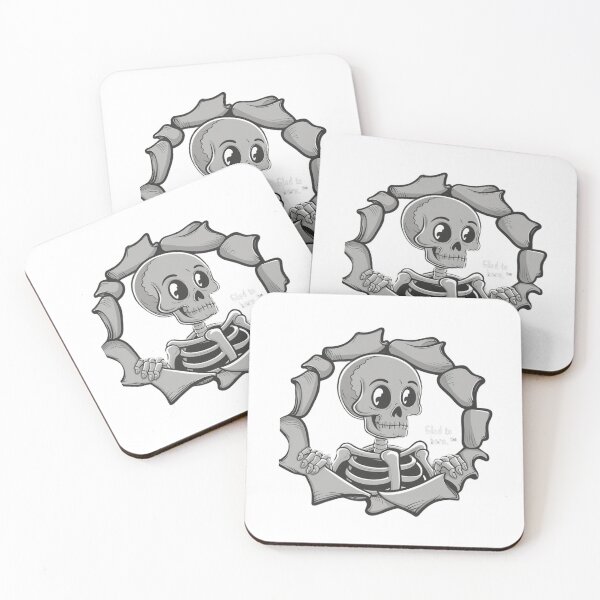 Item preview, Cute Skeleton Peek-A-Boo – Glad to Be Here designed and sold by Fatkid11.