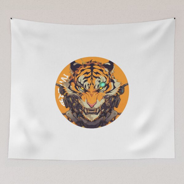 Item preview, Cyber Tiger // Tiger // Cool Animal // Cyber Animal // Future Animal Art // Animal Warrior // Animal Cute Art // Gaming Aesthetic stickers designed and sold by SMARTKIT  DESIGNAGENCY.