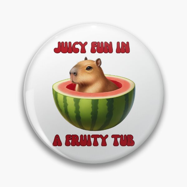 Item preview, Watermelon Capybara: Juicy Fun In A Fruity Tub designed and sold by elynne9.