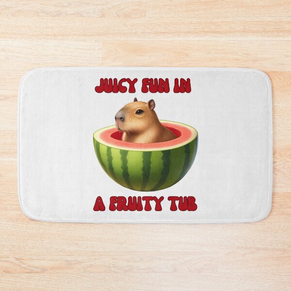 Item preview, Watermelon Capybara: Juicy Fun In A Fruity Tub designed and sold by elynne9.