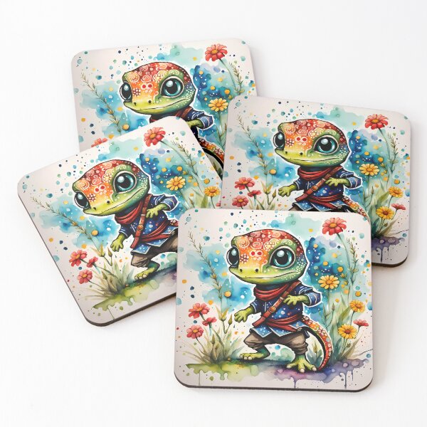 Item preview, Cute Colourful Gecko Ninja, Ai Generated Art  designed and sold by ACC .