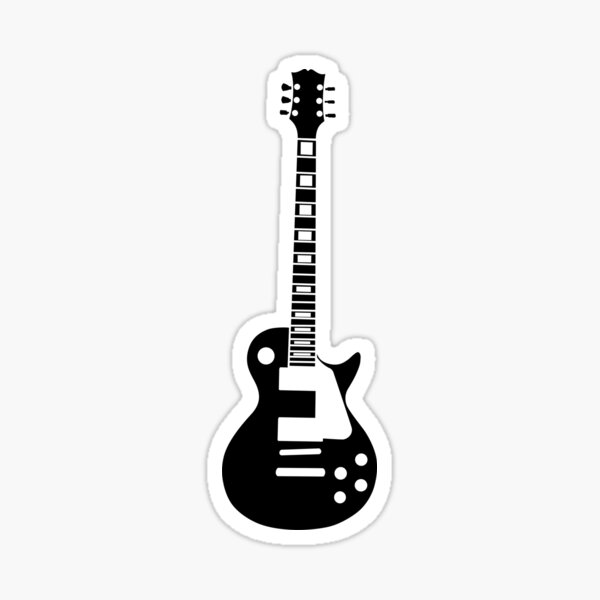 Item preview, Electric Guitar Silhouette: Black Minimalist Art designed and sold by RiciPaneto.