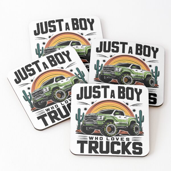 Item preview, Just a Boy Who Loves Trucks designed and sold by Quirky Shirts.