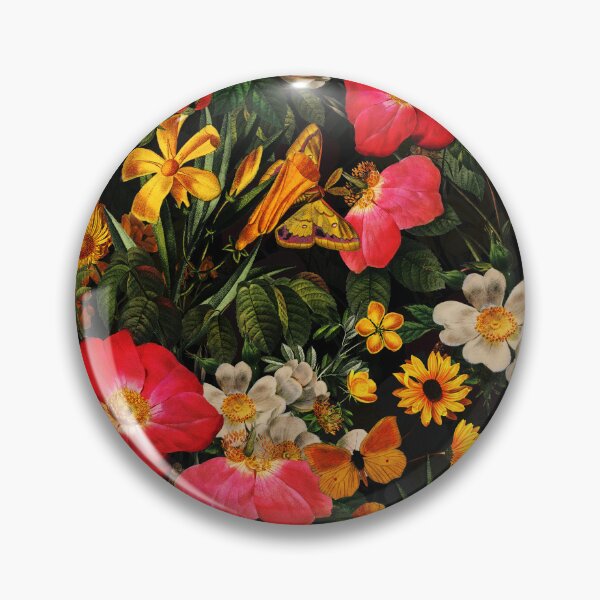 Item preview, Moody Dark Maximalism: Enchanting Spring and Summer Romance with Vintage Florals, White Roses Yellow Wildflowers Garden and Victorian Mystic dark moonlight Nightgarden designed and sold by UtArt.
