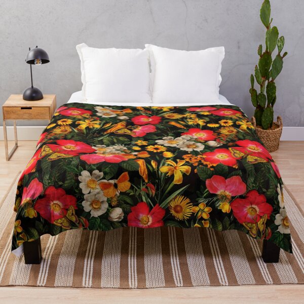 Item preview, Moody Dark Maximalism: Enchanting Spring and Summer Romance with Vintage Florals, White Roses Yellow Wildflowers Garden and Victorian Mystic dark moonlight Nightgarden designed and sold by UtArt.