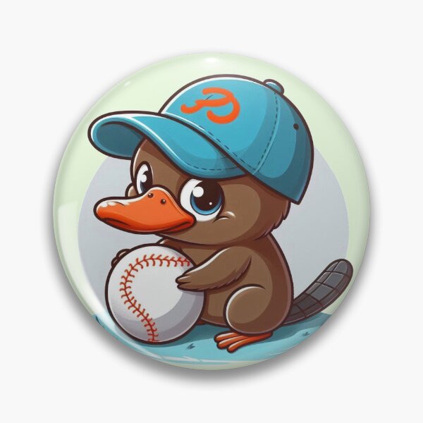 Aperçu de l'œuvre Platypus mignon jouant au baseball créée et vendue par TimeToMap.
