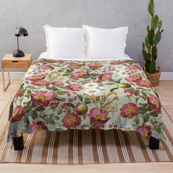 Item preview, Moody Maximalism: Enchanting Spring and Summer Romance with Vintage Florals, Exotic Fruits, White Roses Yellow Wildflowers Garden and Victorian Mystic sepia green designed and sold by UtArt.