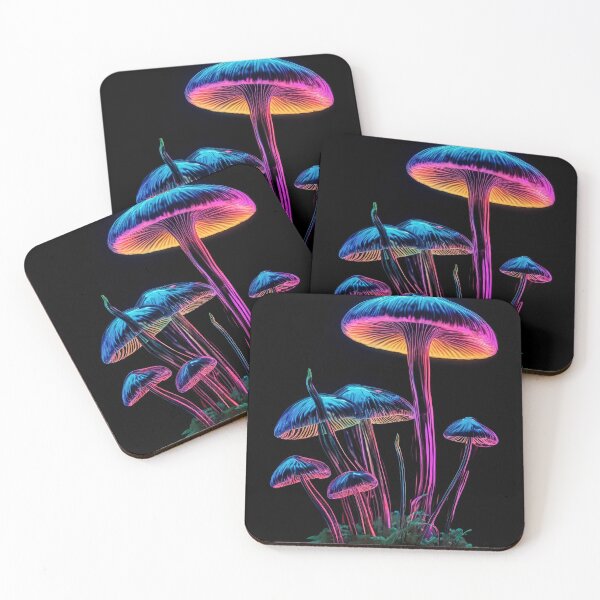 Item preview, Fluorecent Mushroom Digital Art series 05 designed and sold by HardToFindMerchandise.
