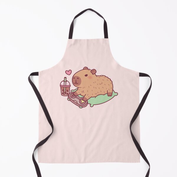 Item preview, Cute Capybara Chilling With Video Games And Boba Tea designed and sold by rustydoodle.
