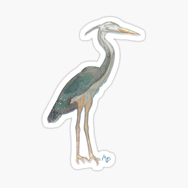 Item preview, Watercolor Heron designed and sold by evisionarts.