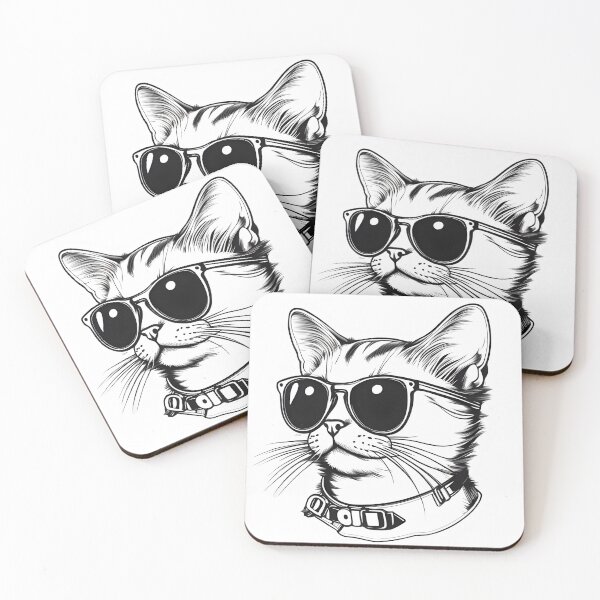 Item preview, Cool cat with sunglasses designed and sold by ArtKae.
