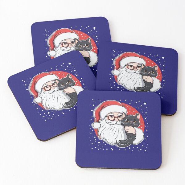 Item preview, Cat playing with Santa Claus designed and sold by InwzaDesign.