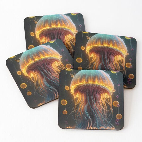 Item preview, Glowing jellyfish. designed and sold by MyHappyArtShop.