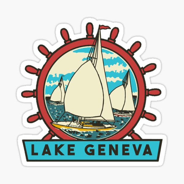 Item preview, Lake Geneva Vintage Style Decal designed and sold by zsonn.