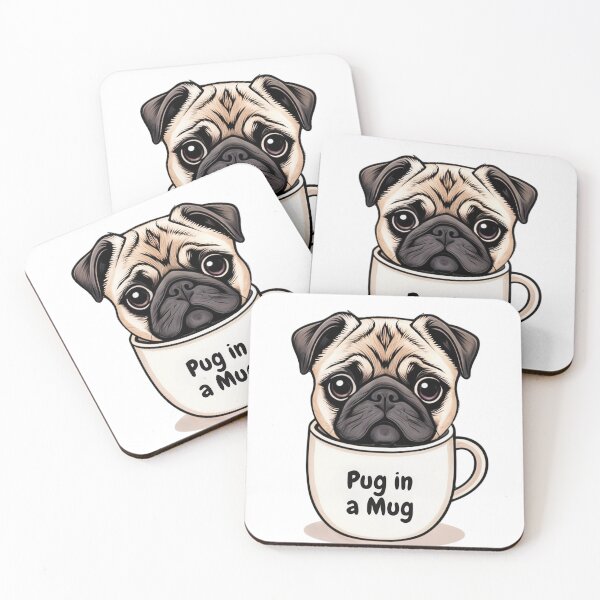 Item preview, Pug in a Mug Graphic Design Illustration  designed and sold by Lisa Pearlman.