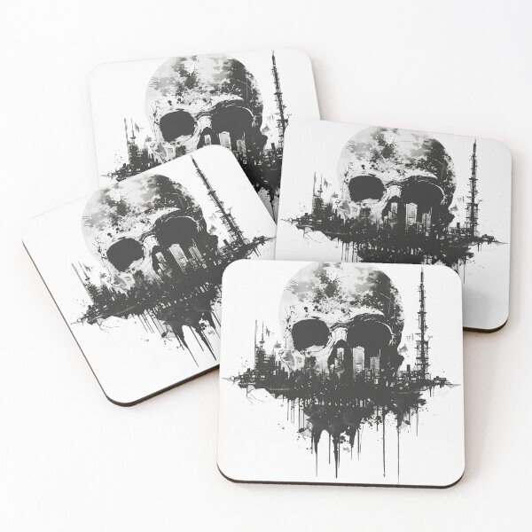 Item preview, Wasteland Skull Black & White designed and sold by slemfiskz.