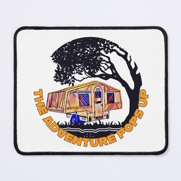 Item preview, The Adventure Pops Up Orange and Blue Trailer Tent designed and sold by BeccaAelishe.