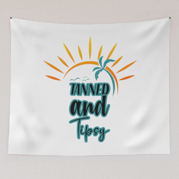 Item preview, Tanned & Tipsy T-Shirt | Funny Vacation Shirt | Summer Vibes Tee | Beach Day Outfit | Poolside Relaxation  designed and sold by FitEnvy.