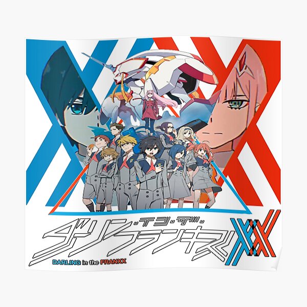 Darling dans le logo Anime de Franxx Poster
