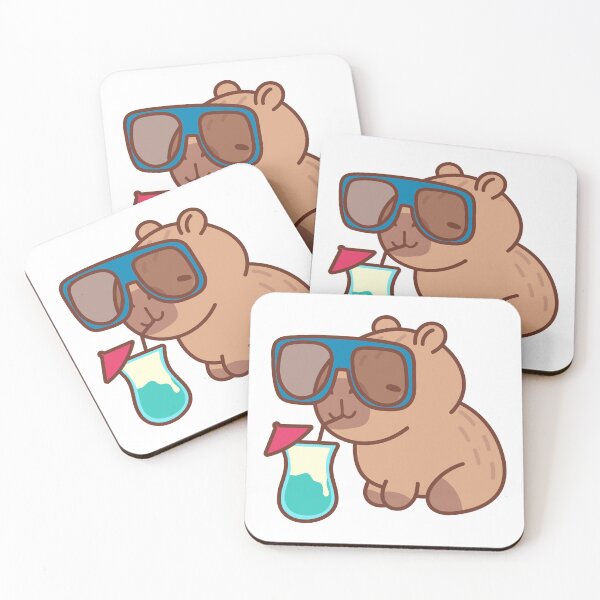 Item preview, Summer Kawaii Capybara Set designed and sold by OlyaLitvinova.