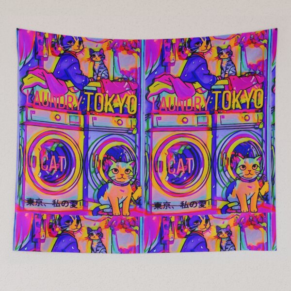 Item preview, Laundry Cat Tokyo (Pop Art Edition) designed and sold by asanaworld.