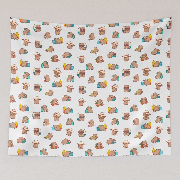 Item preview, Cartoon Beach Capybara Pack designed and sold by OlyaLitvinova.