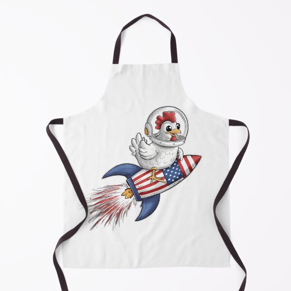 Item preview, Funny Chicken Astronaut on American Flag Rocket for Patriotic Holidays designed and sold by Designer-Girl.
