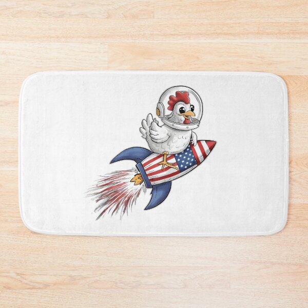 Item preview, Funny Chicken Astronaut on American Flag Rocket for Patriotic Holidays designed and sold by Designer-Girl.