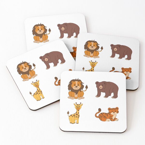 Item preview, cute little wild animals that live in the jungle designed and sold by huape.