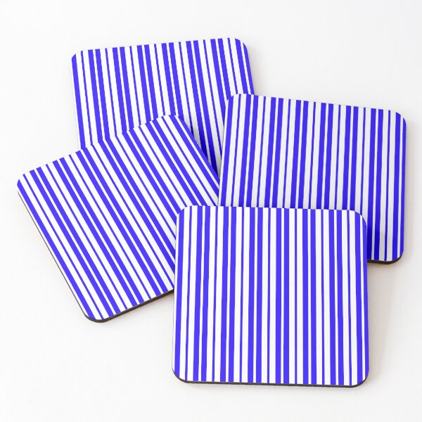 Item preview, Vertical Blue White Stripes Pattern designed and sold by PatternTitan.