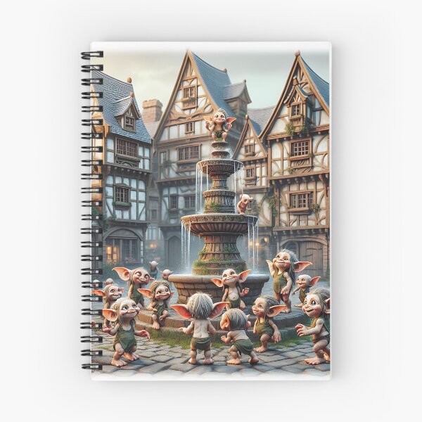 Item preview, Goblin children at the fountain designed and sold by HerbertFlenner.