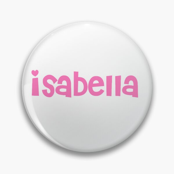 Artikelvorschau, Isabella Namensaufkleber rosa Herz entworfen und verkauft von th3a.