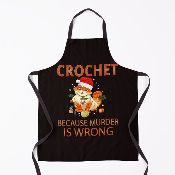 Item preview, Crochet Because Murder is Wrong - Funny Crocheting Quote designed and sold by mystickerart.