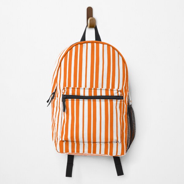 Item preview, Vertical Orange White Stripes Pattern designed and sold by PatternTitan.