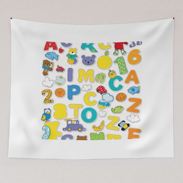 Item preview, Alphabet Adventures and Counting Critters. Dive into a colorful world of letters and numbers where learning meets fun! designed and sold by Wannaprasert.