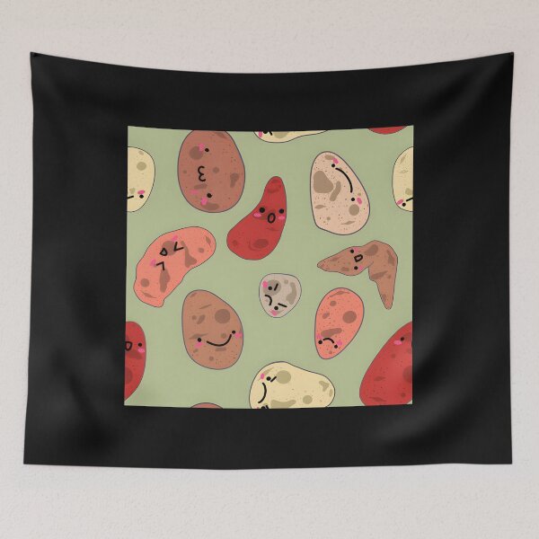 Item preview, Cute Potato Faces Pattern Adorable And Quirky For Potato Lovers designed and sold by EmGai TocXanh.